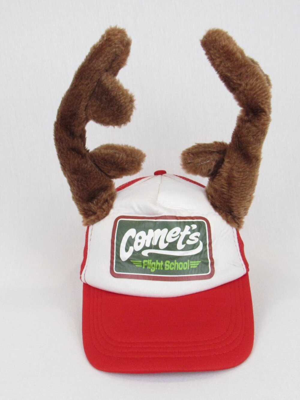 Comet's Flight School Trucker Antlers Hat Unisex OSFM Christmas Ugly Costume Cap